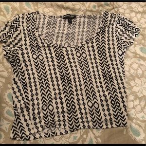 Aztec Print Crop Top